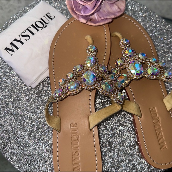 Mystique Boutique Shoes - NWT Mystique Jeweled Sandals *DISCONTINUED*